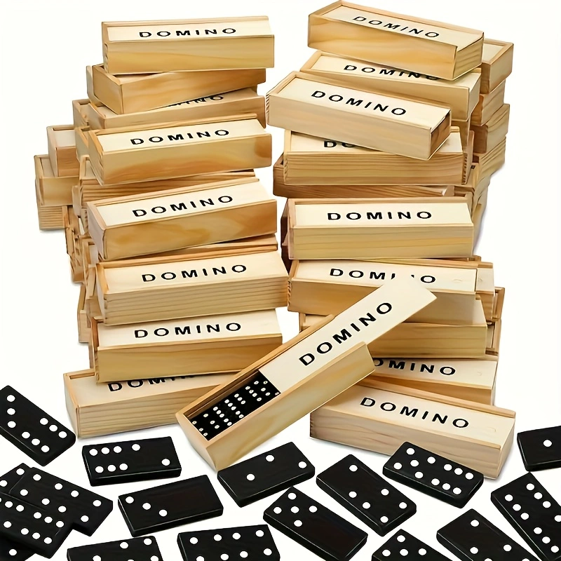 Board Game Monopoli - 28 Stück/Box Mini-Dominosteine aus Holz, klassische