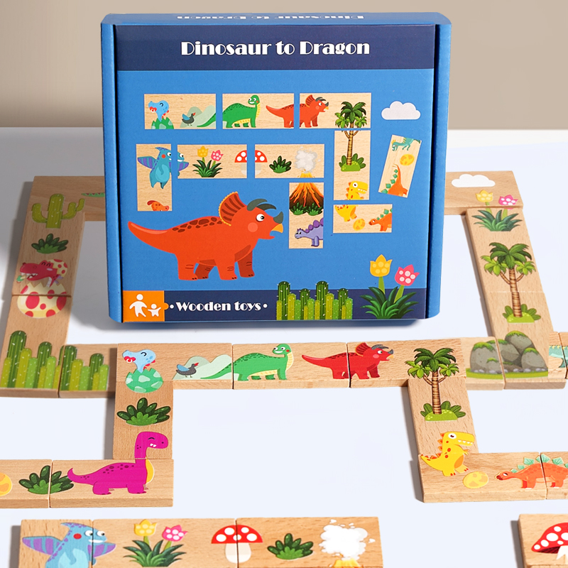 Board Game Monopoli - Holz Dinosaurier Domino Passende Speicher Schach