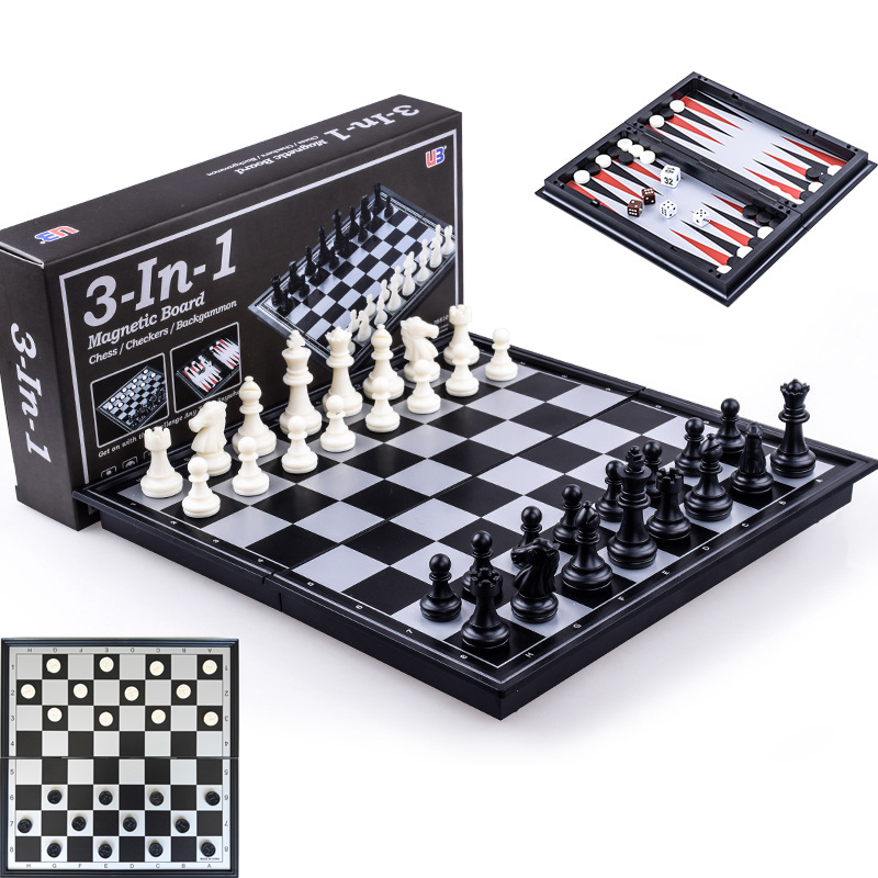 Board Game Harvest - Faltbares magnetisches Schach, 25 cm, Dame,