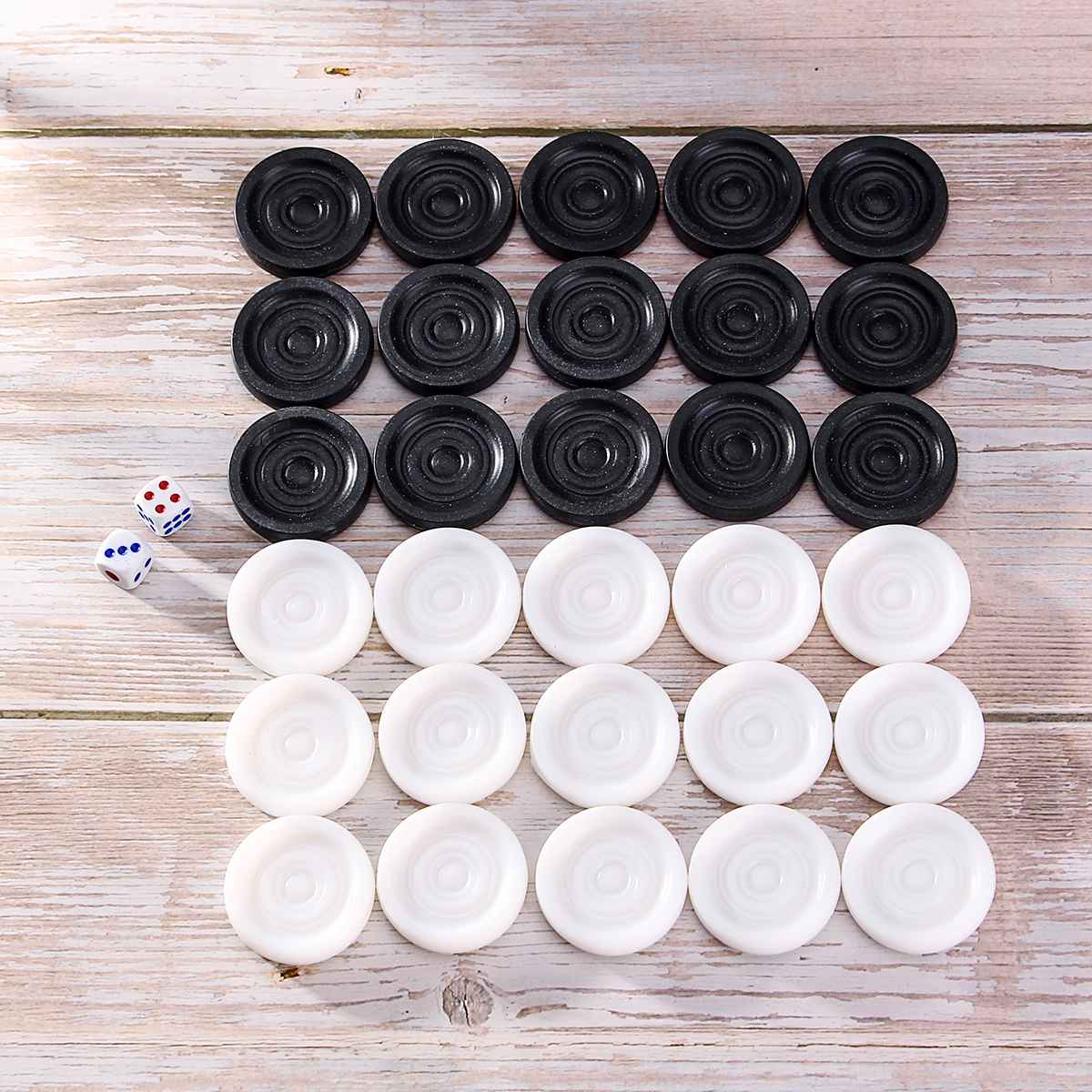 Board Game Harvest - 32-teiliges Backgammon-Schachfiguren für Kinder, die Kunststoff-Schachfiguren,
