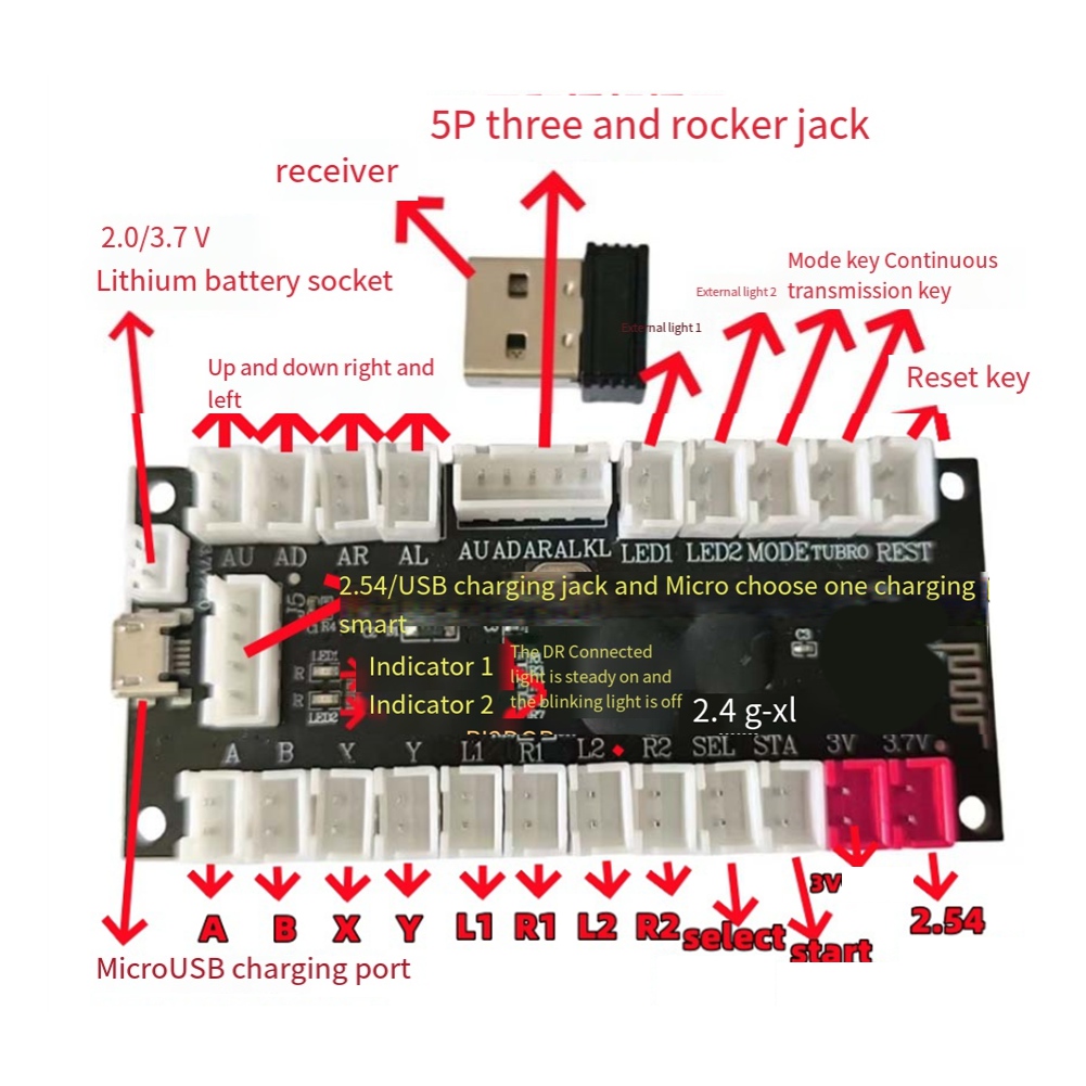 Board Game Android - L77A 2,4G Kabelloser Joystick-Encoder mit Nullverzögerung,