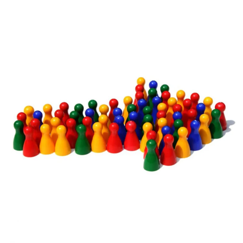 Chess Set Wooden - 10 Teile/satz Bunte Schachfiguren Brettspiel Holz
