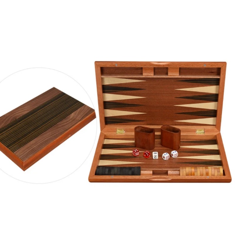 Board Game Harvest - Hochwertiges Backgammon aus Holz, faltbar und