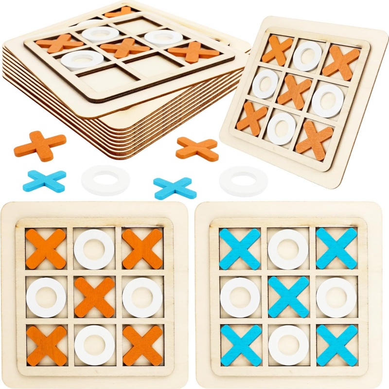 Board Game Template - Holz Tic Tac Toe Spiele Puzzle