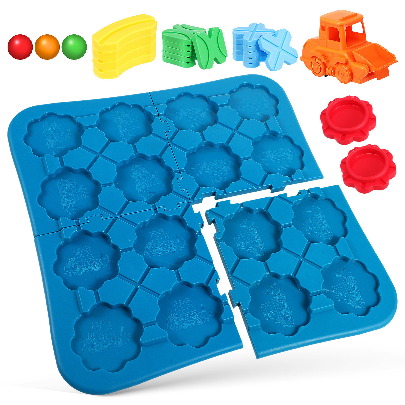 Board Game Race Track - 1 Set Intellektuelles Labyrinth-Bauspiel für Kinder,