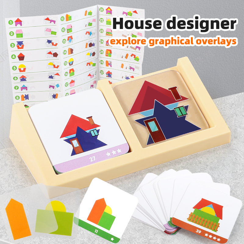 Board Game Design - Kinderhaus-Designer, Brettspielzeug, Geometrische Räumlichkeits-Denksportaufgaben