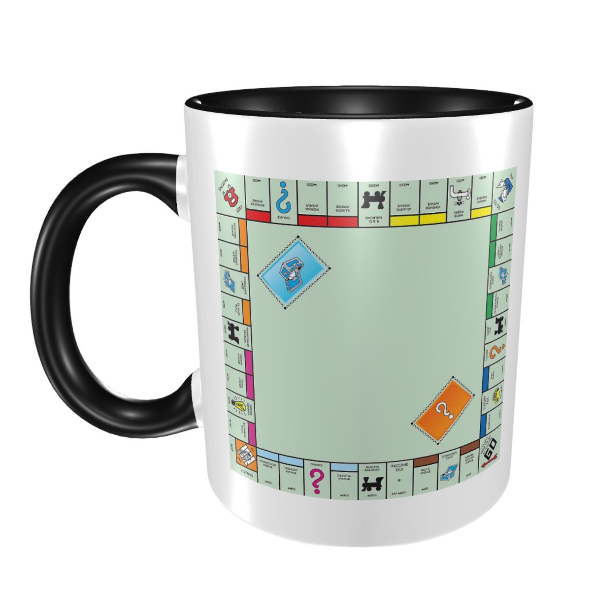Board Game Monopoli - Brettspielbrett Monopoly-Tasse, lustige Keramik-Kaffeetassen, Teetassen, Milchbecher,