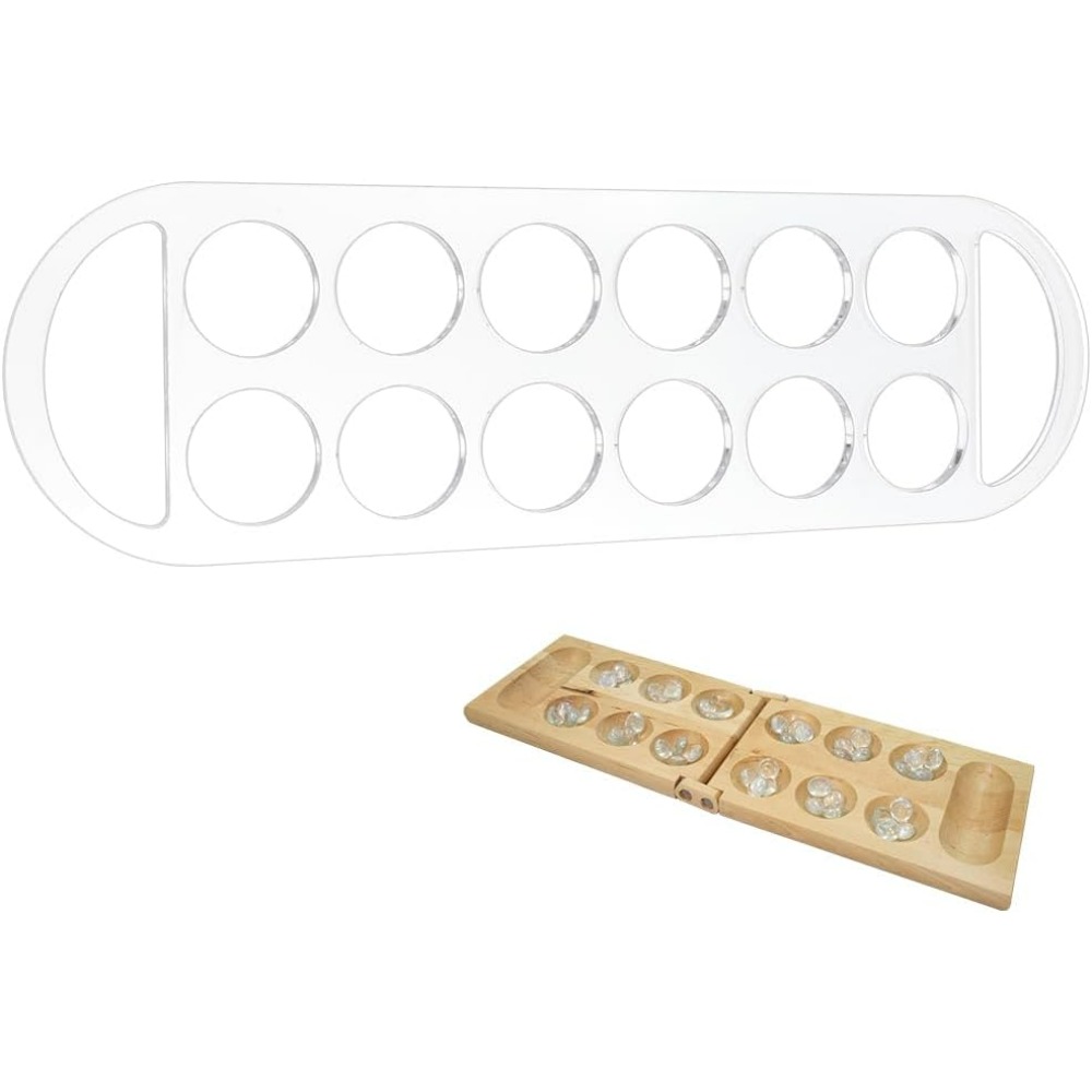 Board Game Template - Mancala-Brett-Vorlage mit 12 Taschen, 15,7 x