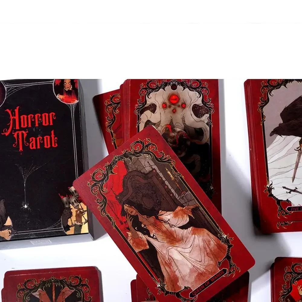 Board Game Horror - Horror-Tarot-Karten, Taschendruck, 78-Karten-Deck, Woodsman oder der