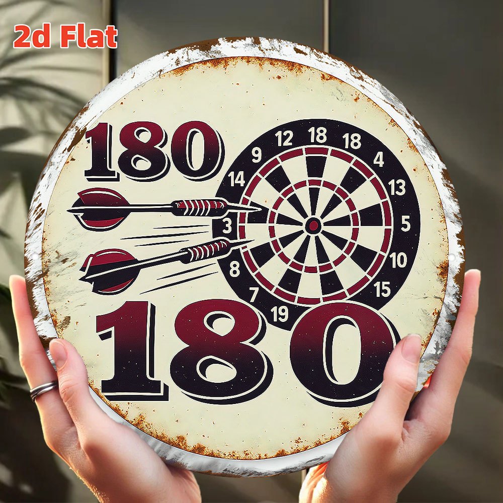 Board Game Template - 2D Flache Dartscheiben-Wanddekoration - 20cm Runde