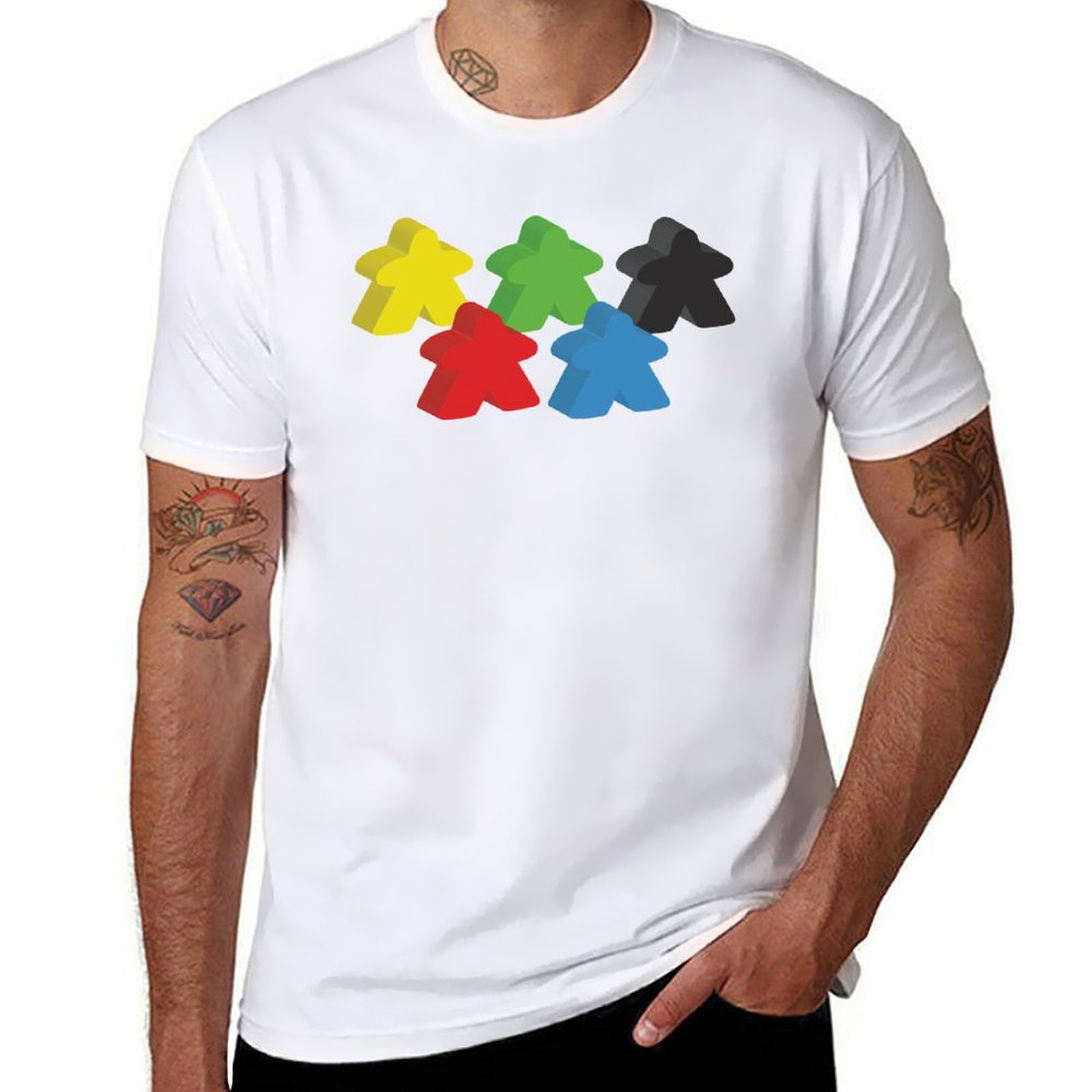 Meeple Token Set - Set mit 5 Meeples (Brettspiel-Token) T-Shirt,