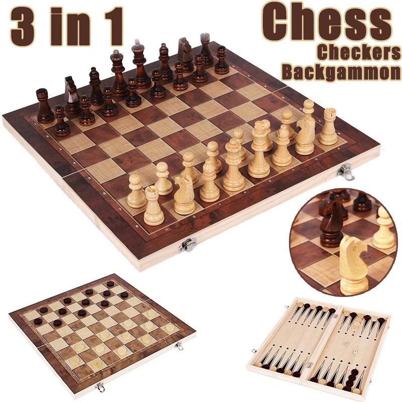 3-in-1-Schachbrett, klappbares – Board Game Harvest Bewertung und Preis
