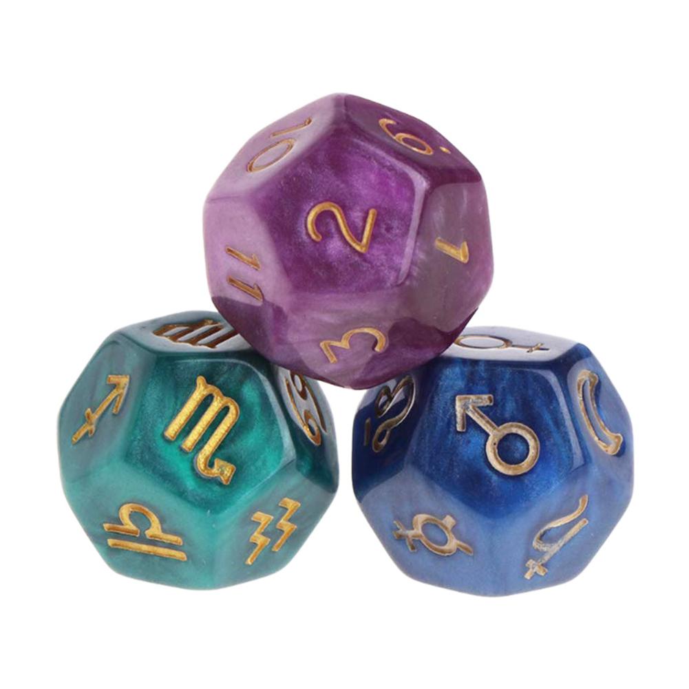 3PCS 12-Seitige Würfel Astrolo – Board Game Template Bewertung und Preis