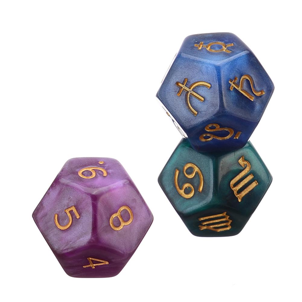3PCS 12-Seitige Würfel Astrolo – Board Game Template Bewertung und Preis