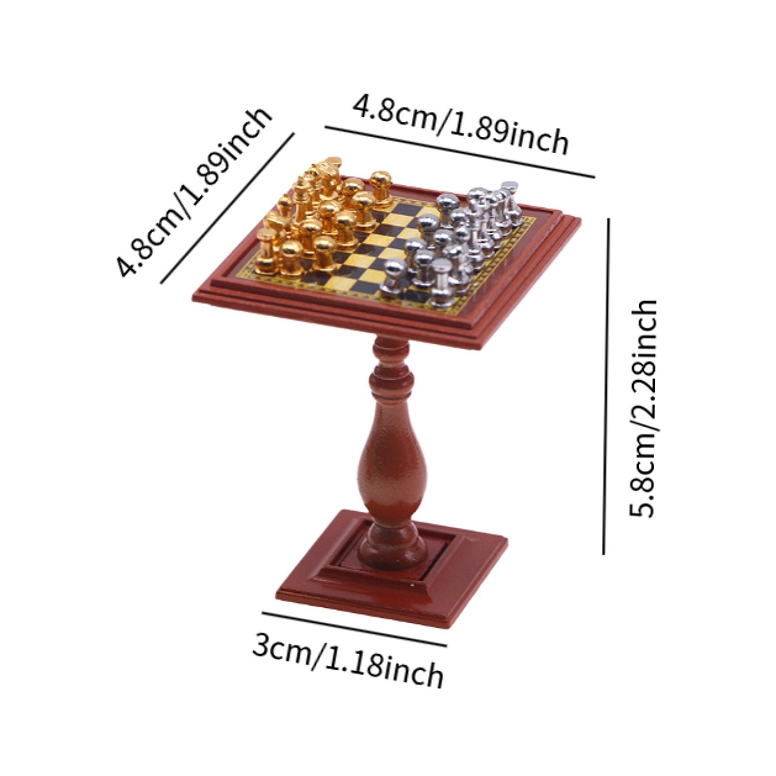 Miniatur-Schachspiel aus Holz  – Chess Set Wooden Bewertung und Preis