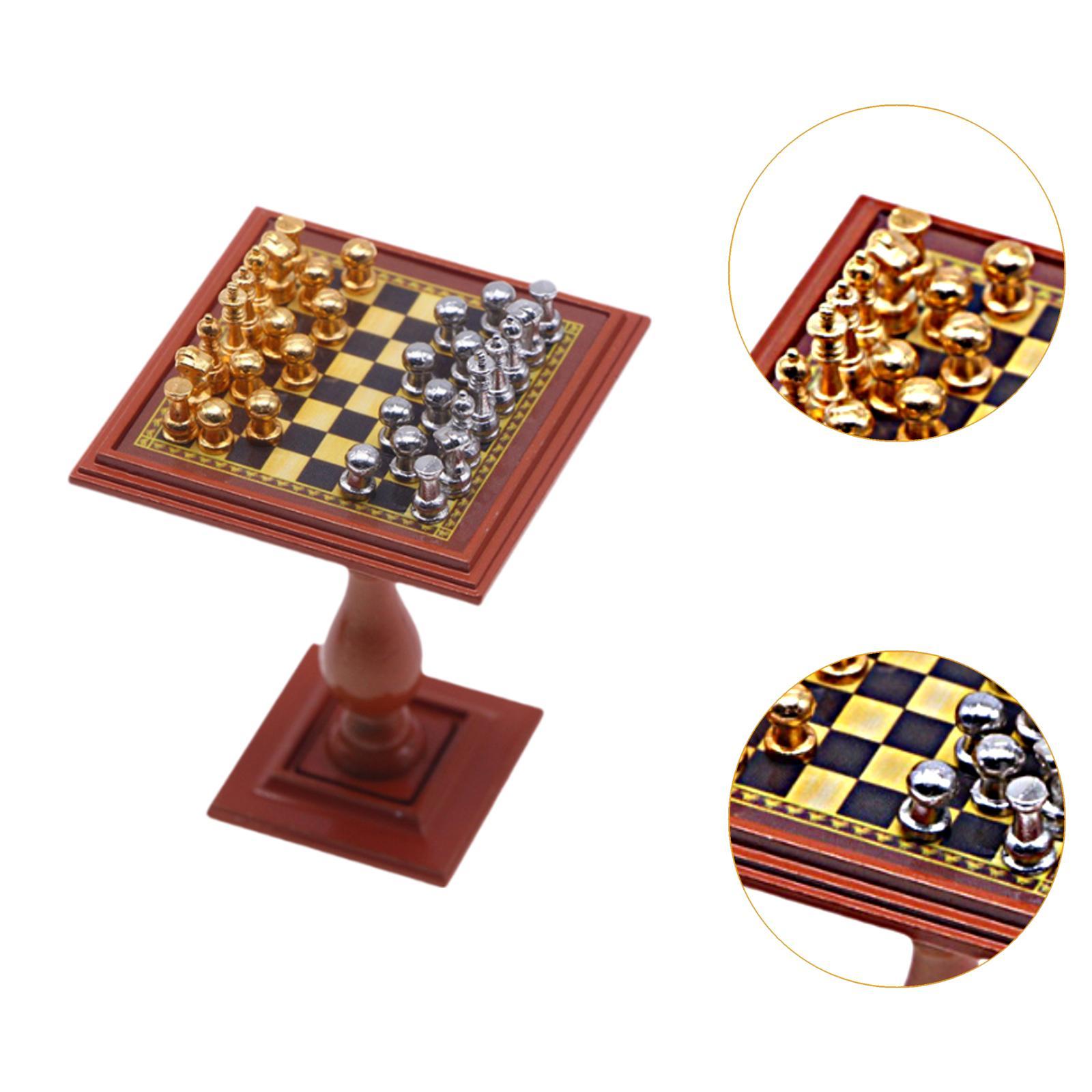 Miniatur-Schachspiel aus Holz  – Chess Set Wooden Bewertung und Preis