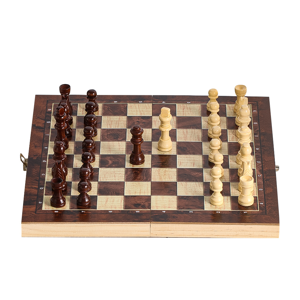3-in-1-Dame-Backgammon- und Sc – Chess Set Wooden Bewertung und Preis