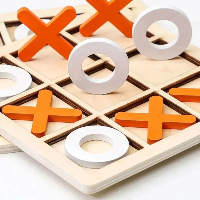Holz Tic Tac Toe Spiele Puzzle – Board Game Template Bewertung und Preis
