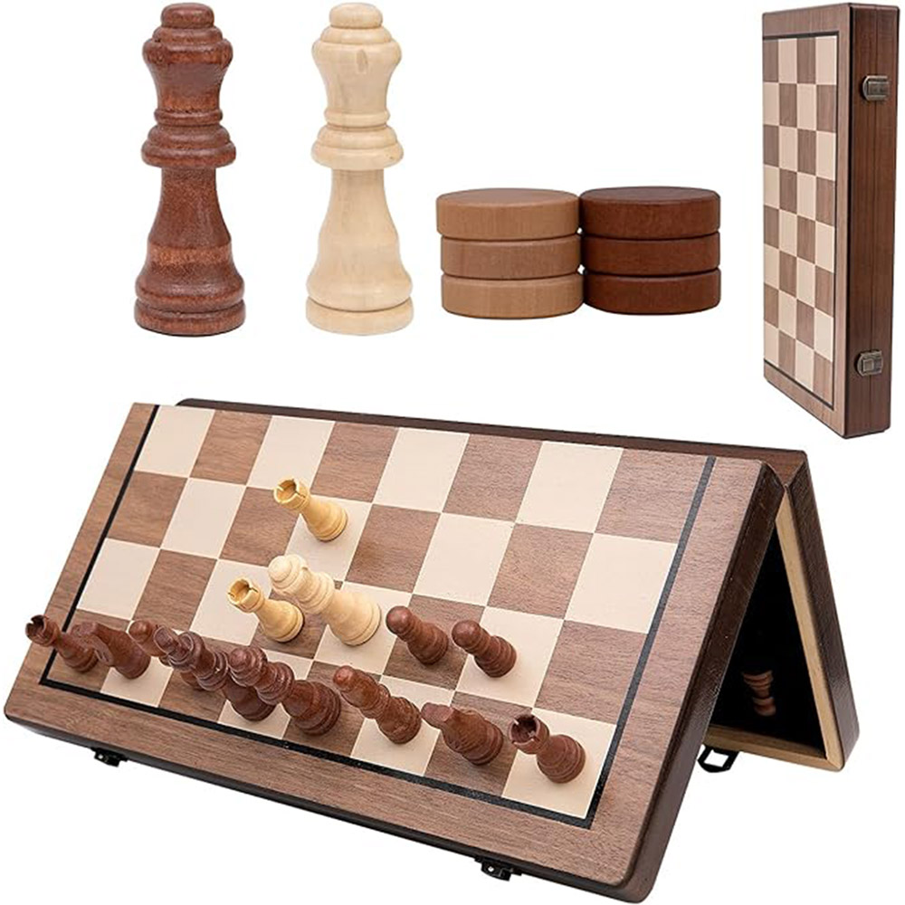 39cm Schachspiel Holz-Schachbr – Chess Set Wooden Bewertung und Preis