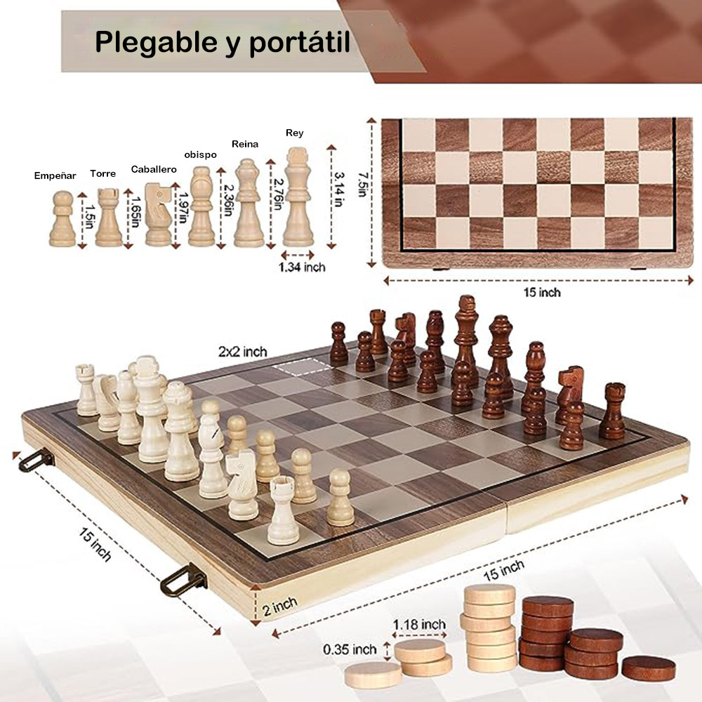 39cm Schachspiel Holz-Schachbr – Chess Set Wooden Bewertung und Preis