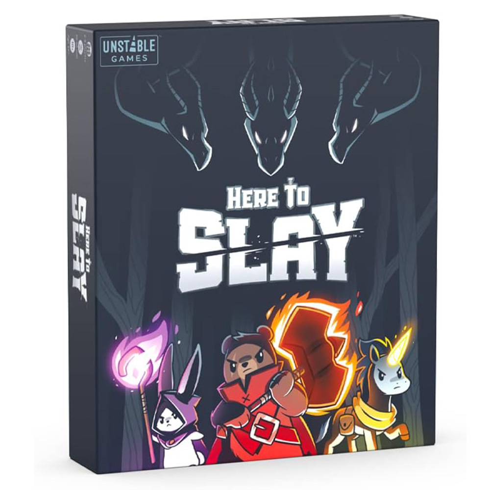Einhorn hier zu töten, um hier – Board Game Here To Slay Bewertung und Preis