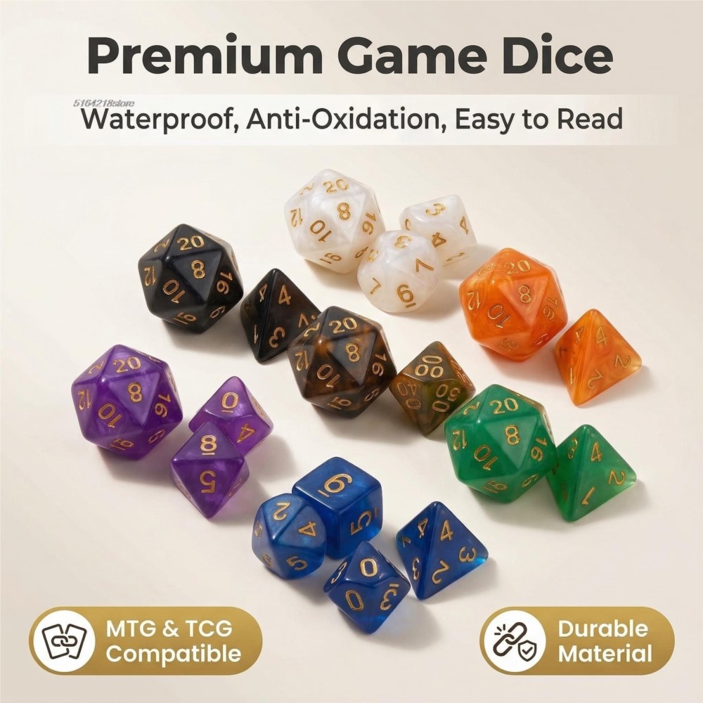 7-teiliges Set Würfel für Bret – Board Game Verdant Bewertung und Preis